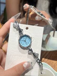 jw 1 Piece Women's Rose Gold Simple Alloy Bracelet , Exquisite Round Dial, Fashionable Black Hands Casual And Exquisite Highly Attractive Ladies Watch Digital Dial, Luxury Quartz Watch Suitable For Daily Decoration, Wear And Party Commuting Travel