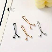 4/8/12pcs Invisible U-Shaped Waist Buckle Clip Waist Buckle Clip No Needle No Sewing Pants Waist Adjuster Pants Leg Fixer Sleeve Length Modification Fixed Buckle Curtain Fixer Clothes Length Modification Fixed Buckle Women'S Headscarf Silk Scarf Neck Clip Pin Y-Shaped Clip To Prevent Displacement Suitable For Daily Life Clothes Skirts Headscarves Various Uses