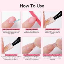 Curv-Life  Soft Quick Drying 10g Semi Solid Nail Glue With 10ml Remover With Cuticle Pusher Nail Art For Press On Nails Tips No Need For UV Lamp Long Lasting - White - View 2