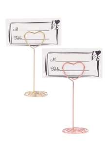 10PCS Table Number Holders, Place Card Holders,Table Number Stands,Table Card Holder, Photo Picture Holders For Centerpieces, Wedding, Party, Birthday (Heart Shaped) - Multicolor - View 11