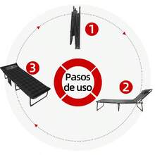 Cama plegable para exteriores de segunda generación (182 x 62 cm): ideal para acampar y siestas al aire libre. Incluye almohadas y accesorios de descanso (ideal para aventureros y amantes de la naturaleza). - Negro - Ver 7