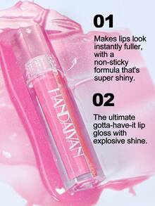 HANDAIYAN Hexagon Pearl Gloss Lip Gloss, Moisturizing Mirror Finish, Long-Lasting Shine, Suitable For Daily, Party, Beach, Camping & Travel, Portable And Easy To Use, Also Suitable For Solo Gatherings, Christmas Celebrations And Various Festivals. An Ideal Gift For Special Occasions. - Nhiều màu - Xem 3