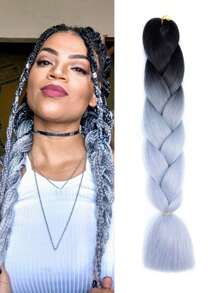 Estensioni per trecce arcobaleno da 24 pollici, capelli sintetici viola professionali, trecce jumbo, estensioni per capelli colorate a gradiente africane per intrecciare all'ingrosso per Ognissanti e Natale