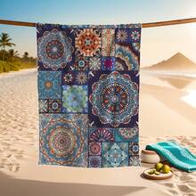 Oversized Bohemian Style Beach Towel - Soft, Lightweight, Super Absorbent Microfiber Towel Suitable For Travel, Swimming, Camping, Yoga, Fitness, Beach Vacation And Beach Parties - A Perfect Gift For Family And Friends - Multicolor - View 53