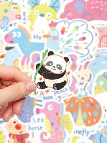 50pcs Colourful Graffiti Small Animal Stickers Laptop Handbook Mobile Phone Case Decoration Stickers