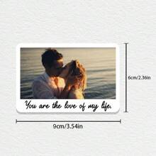 1pc Personalized Simple And Fashionable Refrigerator Magnet, Upload Photo, Customize Text As Gift For Friends, Family, Lover, Commemorative Gift, Holiday Gift, Surprise Gift, Valentine's Day Gift, Mother's Day Gift, Father's Day Gift