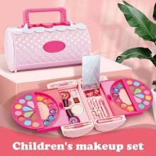 Make-up voor kinderen - Speelgoed voor kindercosmetica - Gesimuleerde make-upspellen - Doe alsof je met speelgoed speelt - Verjaardagscadeaus voor meisjes - Kerstmis - Halloween-gezichtskleuren, graffiti-rekwisieten - lippenstift - oogschaduw - nagellakset - interactief speelgoed - rekwisieten voor podiumoptredens