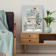 1 peça de pintura em tela de flores silvestres encantadoras de primavera, decoração para casa, arte de quarto, decoração de parede, moldura opcional