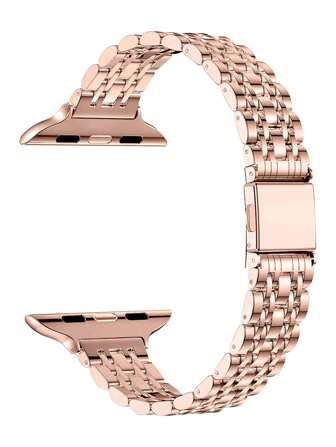 1 stuk roestvrijstalen horlogeband compatibel met 41 mm 40 mm 38 mm 45 mm 44 mm 42 mm, compatibel met -serie 9/8/7/6/5/4/3/2/1/SE/SE2, dunne en luxe band