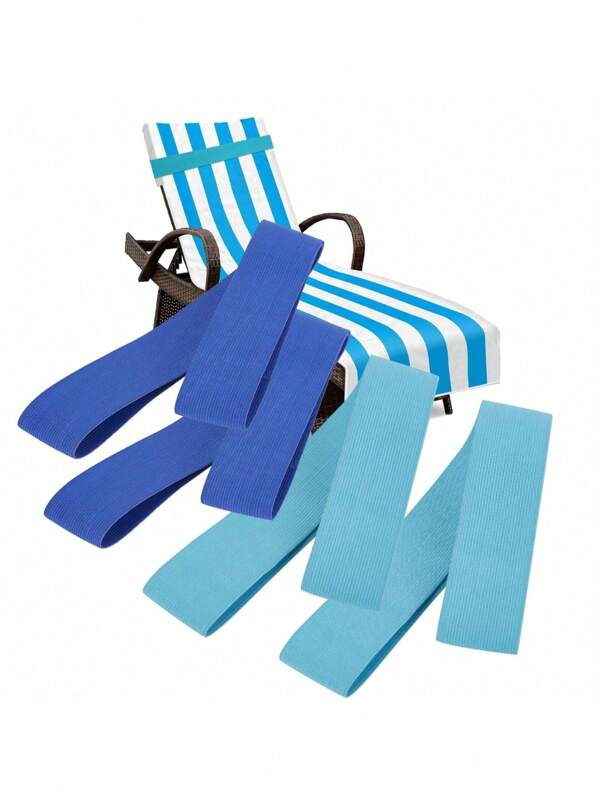 Monalife 2 Stück Handtuchbänder für Strandstühle, Pool & Kreuzfahrt, Strandhandtuch Bänder - windabweisende Strandstuhltuch Bänder Clips für Kreuzfahrt Utensilien, elastischer Handtuchhalter Gurt, Sommer Stuhl Bänder für Strandtücher