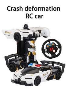 1 件撞击变形玩具车、遥控车、儿童玩具车、玩具、赛车、汽车游戏、男孩游戏、女孩游戏、精美礼物