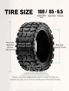 GLDYTIMES 100/65-6.5 越野轮胎，11 英寸真空雪地轮胎，适用于 Zero 11x/ VSETT 11+/ Sealup/Dualtron Ultra/Thunder/Speedual Plus/Gotrax Odyssey 电动滑板车前后轮胎