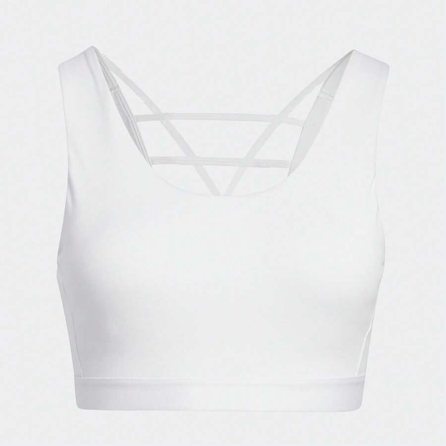 Adidas Women's Solid Color Sports Bra HI3459, Summer - Off-white - View 1