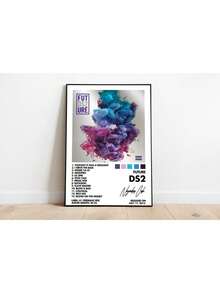 Future - DS2 - Áp phích album nhạc Retro Future Poster Print, Tracklist, Nghệ thuật treo tường, Quà tặng âm nhạc Tranh vải Canvas Poster và bản in Nghệ thuật treo tường Trang trí phòng khách Khung tùy chọn - Nhiều màu - Xem 1
