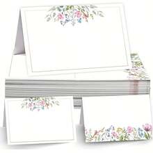 Segnaposto floreali con fiori selvatici per feste di bambini, matrimoni, fidanzamenti, addii al nubilato, compleanni, eventi da tavolo, scheda nome per ospiti, cartellini per eventi di festa con fiori selvatici - Multicolore - Visualizzare 1