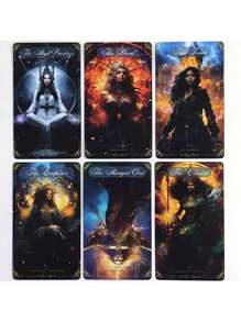 78 cartes tarot oracle anglaises, convenant pour des jeux spéciaux et des divertissements de fêtes mahjong