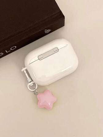 1pc Jelly White + Star Earphone Case Protective Cover Compatible With IPhone, 1/2, New 3/Pro/Pro2, Boyfriend/Girlfriend Gift