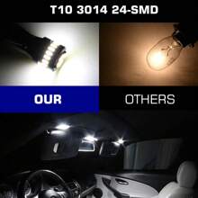 10X T10 194 168 W5W 2825 Super White LED License Plate Interior Light Bulb 6000K