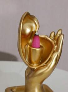 1 Stück Harz Räucherstäbchenhalter, multifunktionaler Harz Statue Dekor, Rückfluss Räucherstäbchenhalter Wasserfall Räucherstäbchenständer, abstrakte menschliche Skulptur Kunst Dekoration, geeignet für Heim-Dekoration, Esszimmer-Dekoration, Geschenk (Räucherstäbchen nicht enthalten)