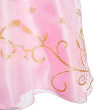 5 件套女童粉色花卉图案无袖连衣裙配配饰手套服装，儿童公主装，适合万圣节、圣诞节、狂欢节角色扮演 - 粉色 - 查看 10