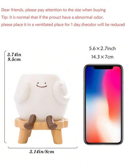 1pc Glossy Swing Smiling Face Planter Pot Head, Small Hang Indoor Outdoor Plants, Schattige Flower String Of Pearls Plant Live, Happy Resin Succulent Home Vase Room Glass view 11