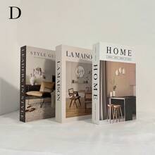 3pcs Foldable Decorative Fake Books, Simple Design Ornament Books, Suitable For Showroom Display