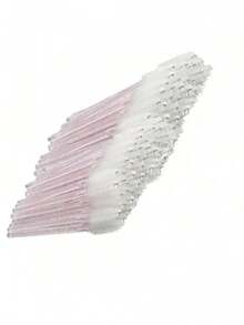 100/500pcs Disposable Mascara Wands Eyelash Brush Spoolies For Eyebrow Eye Lash Extension (Pink, White) - Multicolor - View 6