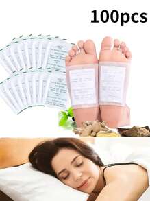 100/50/20/6 pezzi Cerotti naturali a base di erbe per i piedi, cerotti per la cura quotidiana per alleviare lo stress, favorire il sonno e il sollievo dai piedi freddi - Unguento per i piedi per adulti con zenzero, carbone di bambù, lavanda ed erbe, traspiranti e non irritanti, forniscono un temporaneo calore per uno stile di vita attivo