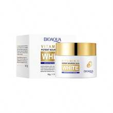 Kit Bioaqua Vitamina C Suero Crema Facial Hidratante Aclarante Antioxidante Tratamiento Completo Rutina Skincare Belleza Nutrición Reafirmante Ilumina Protege Piel - Blanco - Ver 2