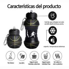 Basketball Collapsible Water Bottle 550ml - Foldable Silicone Sports Cup With Carabiner, Leakproof Travel Water Bottle For Gym, Hiking, Camping, Outdoor & Basketball Fans (Black Gold)