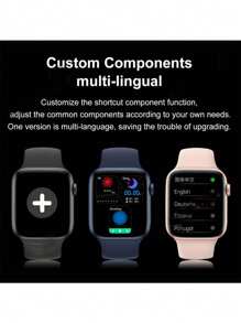 Smart Voice Wireless Watch Can Check Heart Rate, Blood Pressure, Health, Three Ring Sports Watch, Christmas, New Year, Valentine's Day Holiday Gift