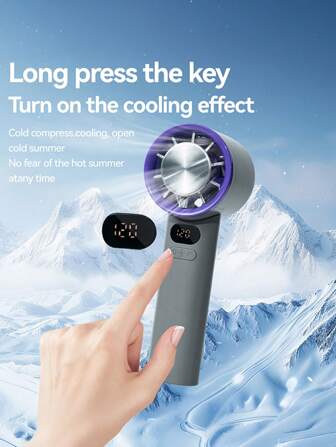 Portable Handheld Cooling Fan With 3000mAh Battery, USB Rechargeable, 120 Adjustable Speeds, Stable Desktop Placement, Suitable For Home, Office, Travel, Outdoor