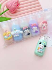 Sanrio Set di 6 pezzi o 1 pezzo [colore casuale] di nastro correttore Sanrio 3D con simpatici cartoni animati, 6 metri di lunghezza, confezione mista Morandi, packaging portatile come regalo, scrittura scorrevole, molto adatto per studenti, personale di ufficio e scuole, piccolo, carino ed elegante regalo per il rientro a scuola