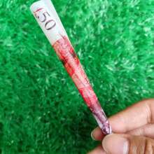 6 piezas de papeles de liar cigarrillos hechos a mano con boquilla, de 110 mm de longitud, previamente enrollados en dolares/libras/euros, con quema lenta y suave, que incluye 1 soporte para papel de cigarrillos