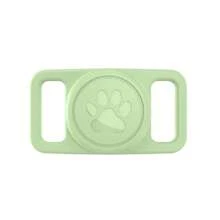 Cute Cat Paw Pattern Pet Apple AirTag Protective Case With Cover, Apple GPS Locator Pet Collar Silicone Tag Protector Shell