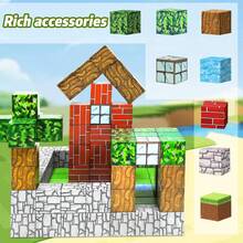 Klocki: zestaw dla dzieci w wieku 3-8 lat do tworzenia magnetycznego świata, zabawki sensoryczne STEM, prezenty do klasy dla chłopców i dziewcząt powyżej 3 lat, klocki magnetyczne dla dzieci, zabawki dla chłopców, motyw roślinny, prezent świąteczny