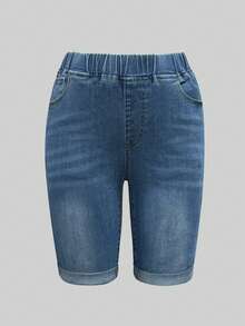 Women's Totally Shaping Pull On Bermuda Shorts - Blue - View 7