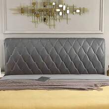 Luxury Thick Headboard Cover Soft Bed Head Back Decor Protector Slipcover 150CM - Grey - View 3