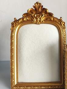 1Pc Vintage Baroque Style Resin Jewelry Display Towers, Gold White Pink,Tabletop Rectangular Necklace Organizer With Velvet Backing, Multipurpose Accessory & Earring Holder, Decorative Jewelry Showcase Without Electricity Back To School - Multicolor - View 12