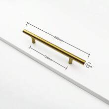 Modern Stainless Steel Furniture Handles T Bar Cabinet Pulls Hollow Kitchen Cupboard Door Pulls Black Gold Funiture Hardware