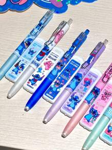 Disney 10pcs Disney Back-To-School Galaxy Edition | Stitch Running & Winking 0.5mm Cute Mechanical Pencil Set With High-Gloss Coating & Cushion Spring Tip - Diamond-Patterned Soft Grip Anti-Slip Ergonomic Design For Kids, Ignite Your Interstellar Study Journey School Supplies,Back To School