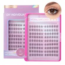 Mlen Diary 睫毛簇，132 件 C 卷 10-13 毫米独立睫毛，DIY 漫画睫毛，可重复使用的自然蓬松睫毛，在家睫毛簇、睫毛簇、独立睫毛、睫毛、假睫毛