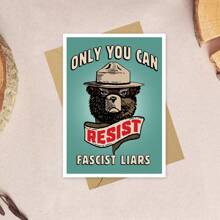 1PC Resist Liars Protest Cards, Anti Protest Sign Cards, Boycott Greeting Cards