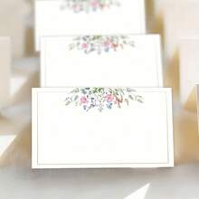 Segnaposto floreali con fiori selvatici per feste di bambini, matrimoni, fidanzamenti, addii al nubilato, compleanni, eventi da tavolo, scheda nome per ospiti, cartellini per eventi di festa con fiori selvatici - Multicolore - Visualizzare 5