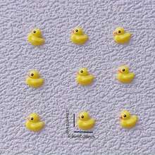 10/30/50pcs Adorable Cartoon Duck Nail Art Decals, Kawaii Duck Resin Nail Jewelry, Women & Girl Manicure Accessories - Little Yellow Duck - View 7