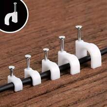 100pcs Steel Cable Clips, Suitable For Fixing 4/5/6/7/8/9/10mm Cables