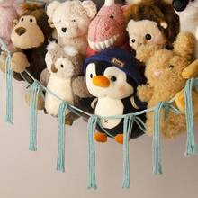 Large Toy Hammock Net For Stuffed Animals Room Decor - Cute Stuff Animal Organizer Plush Holder -  Wall Bedroom Home Decor,Stuffed Animal Storage Hammock Or Net Corner - - Lightblue - View 5