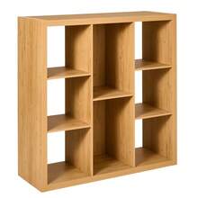 6-Cube Organizer With Storage Cubbies, White Texture - natural pine - View 2