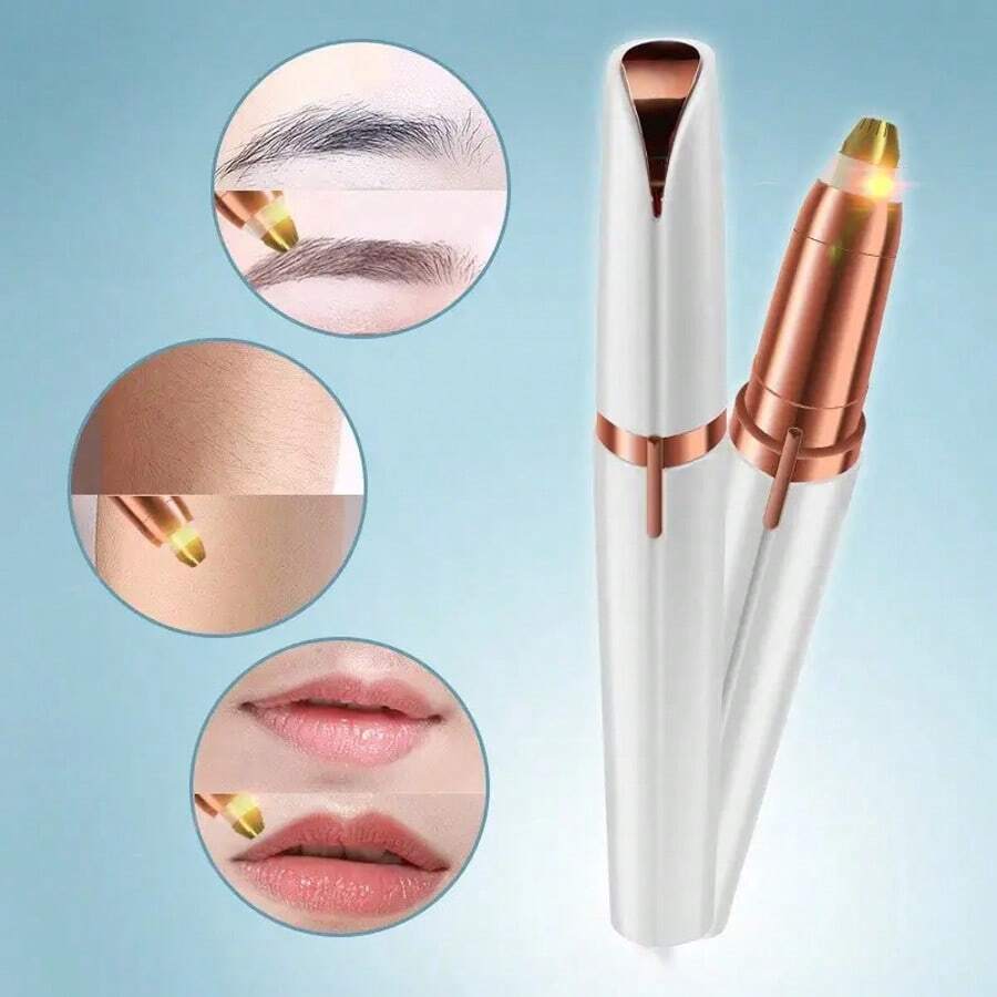 1pc ABS Portable Rechargeable Electric Eyebrow Trimmer, Women Eyebrow Pencil Auto Eyebrow Razor, Facial Hair Remover, Beauty Grooming Trimmer