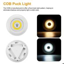 1 peça 6/3 Luzes LED sem fio inteligentes para armários, luzes noturnas COB, 3 pilhas AAA, alimentadas por controle remoto (controle remoto sem bateria) - muito adequadas para uso em guarda-roupas, cozinhas e outros cenários